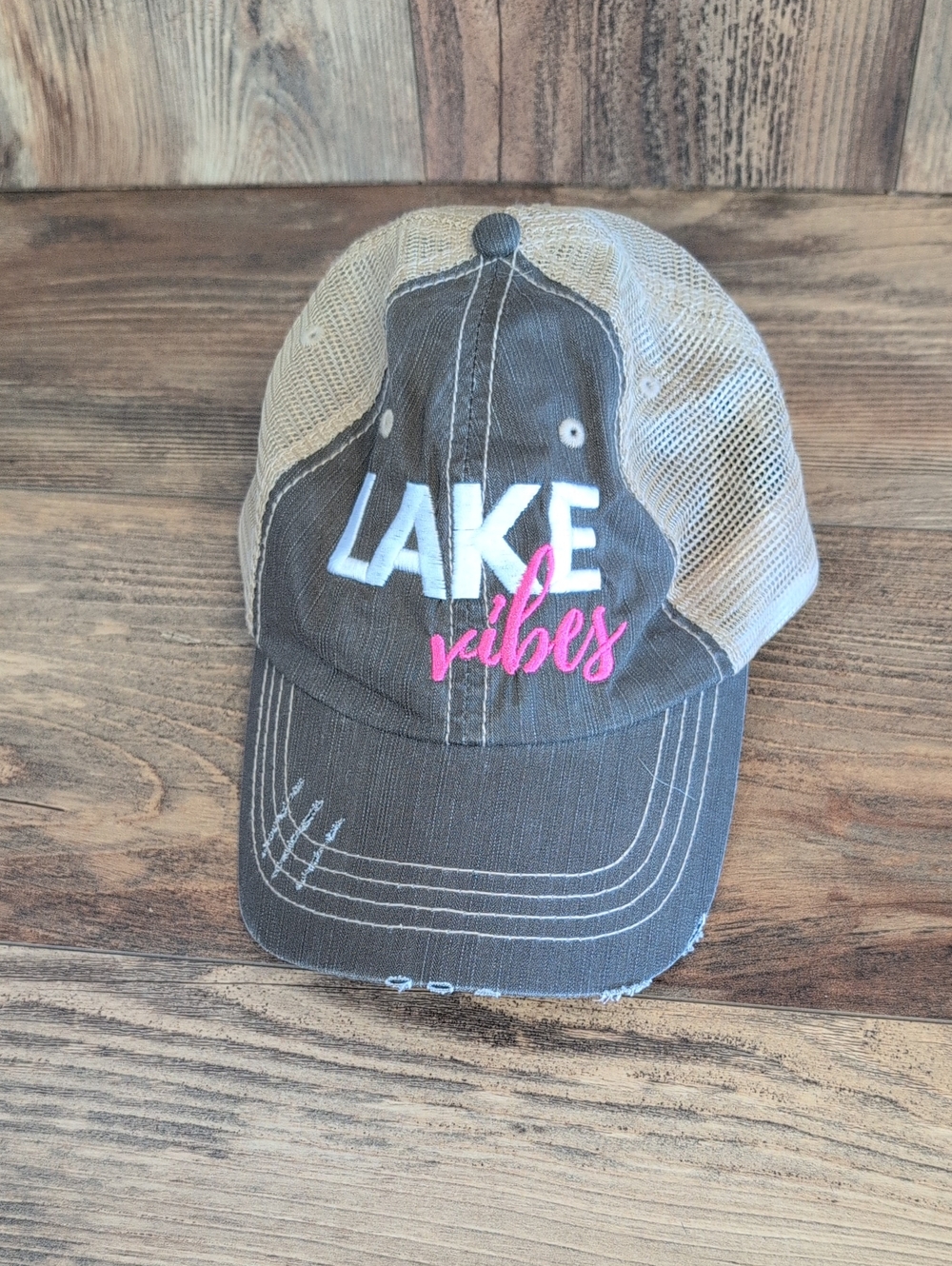 Mega Cap Lake Vibes Adjustable Trucker Hat            626A